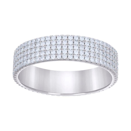 925 Sterling Silver Ring S6-S10 Moissanite Ctw 1.6