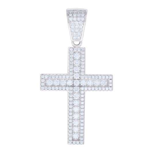925 Sterling Silver Pendant Moissanite Ctw 1.85