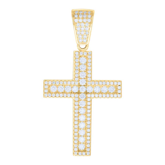 925 Sterling Silver Pendant Moissanite Ctw 1.85