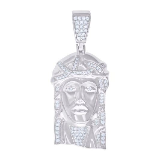 925 Sterling Silver Pendant Moissanite Ctw 1.12