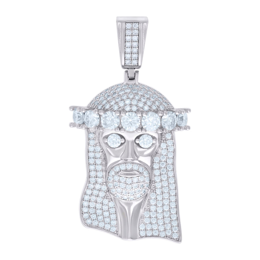 925 Sterling Silver Pendant Moissanite Ctw 4.11