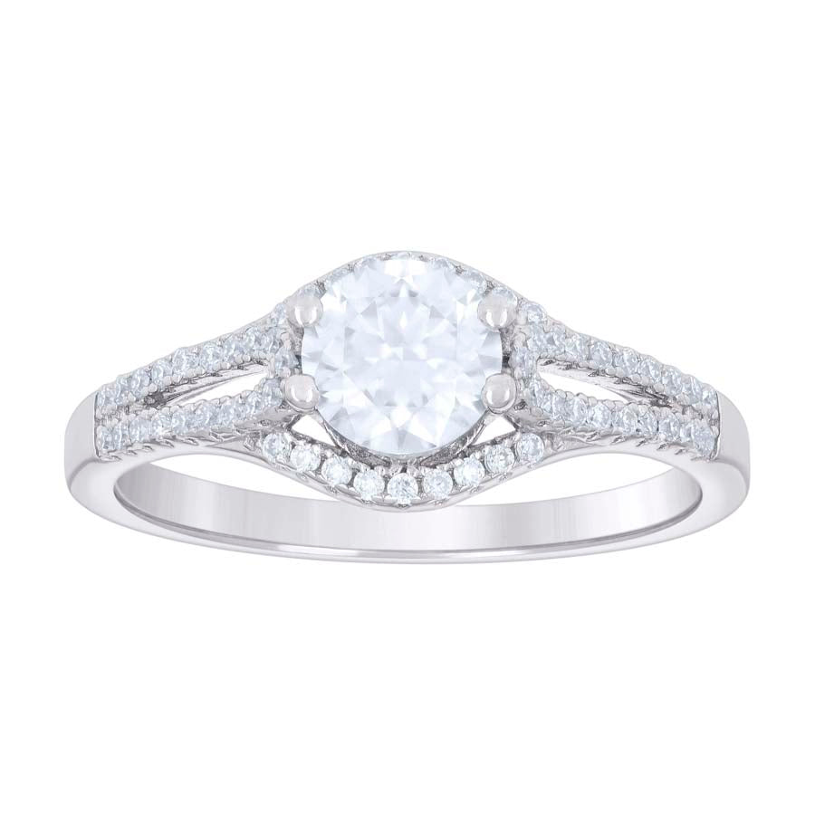 925 Sterling Silver Cz Ring S5-S10
