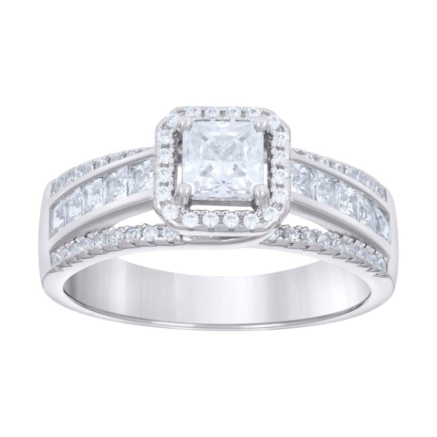 925 Sterling Silver Cz Ring S5-S10
