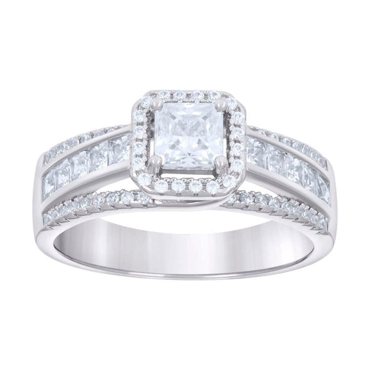 925 Sterling Silver Cz Ring S5-S10