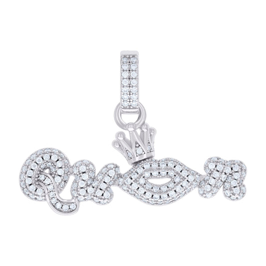 925 Sterling Silver Pendant Moissanite Ctw 1.03