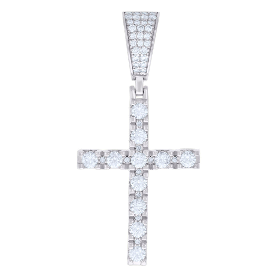 925 Sterling Silver Pendant Moissanite Ctw 2.04
