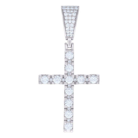 925 Sterling Silver Pendant Moissanite Ctw 2.04