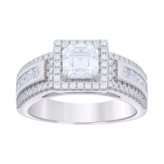 925 Sterling Silver Cz Ring S5-S10