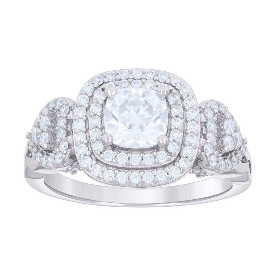 925 Sterling Silver Cz Ring S7-S10