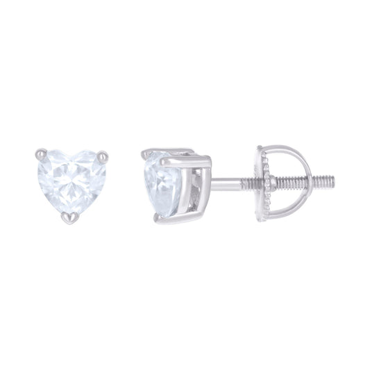 925 Sterling Silver Earring Moissanite Ctw 1.00