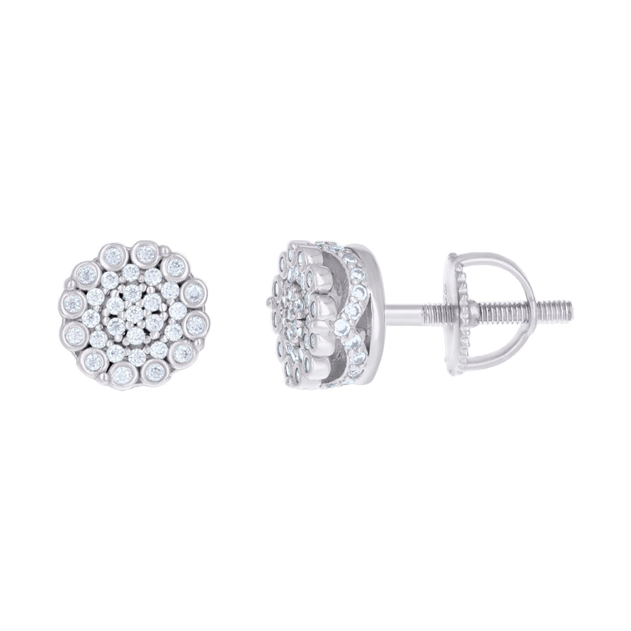 925 Sterling Silver Earring Moissanite Ctw 0.62