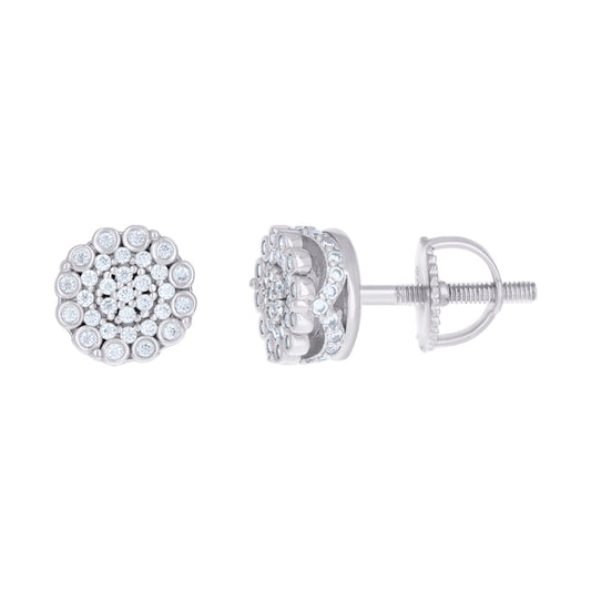925 Sterling Silver Earring Moissanite Ctw 0.62