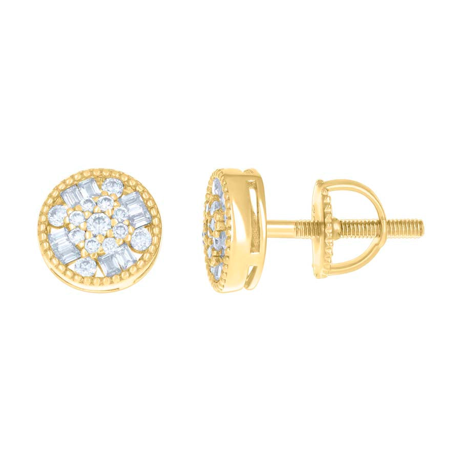 925 Sterling Silver Earrings Moissanite Ctw R:0.20