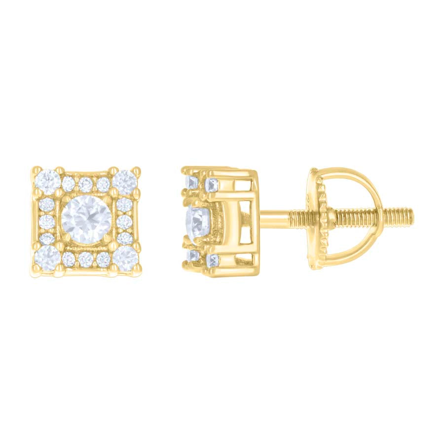925 Sterling Silver Earrings Moissanite Ctw 0.42