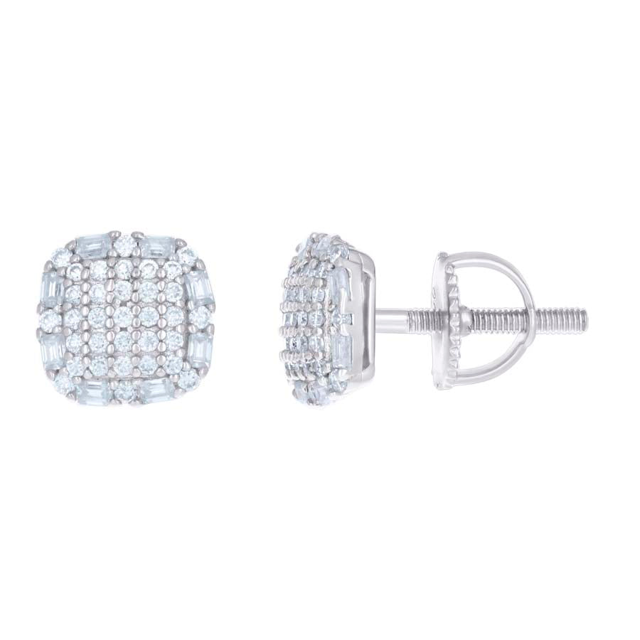 925 Sterling Silver Earrings Moissanite Ctw R:0.29