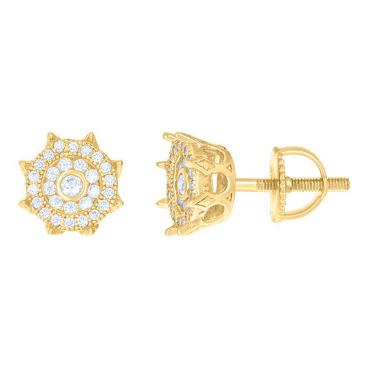 925 Sterling Silver Earrings Moissanite Ctw 0.34