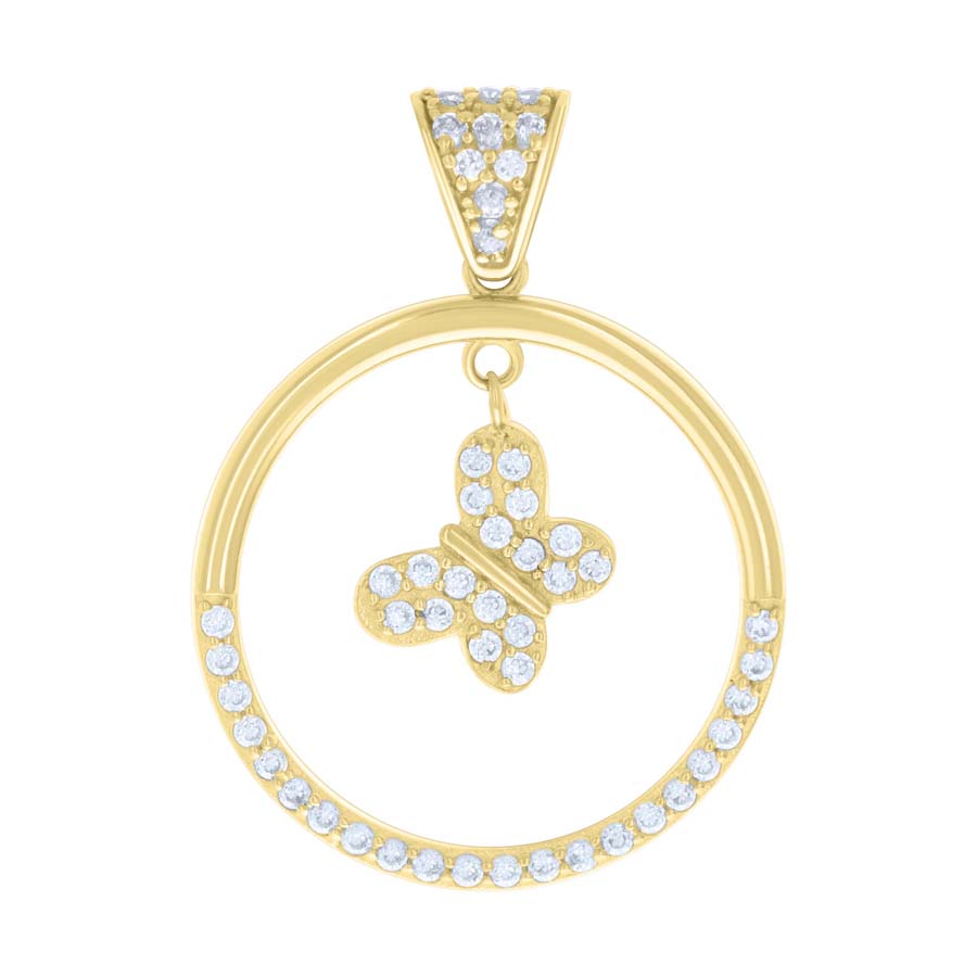 14Kt Gold Cz Pendant