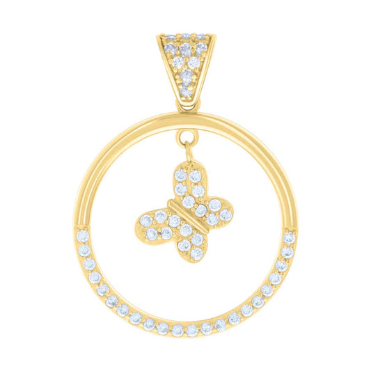 14Kt Gold Cz Pendant