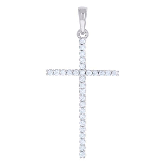 925 Sterling Silver 0.91Ctw Moissanite Pendant