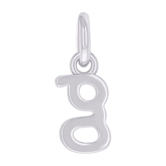 925 Sterling Silver Initial Pendant "G"