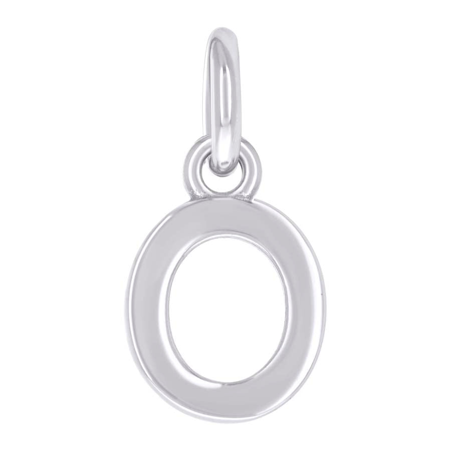 925 Sterling Silver Initial Pendant "O"