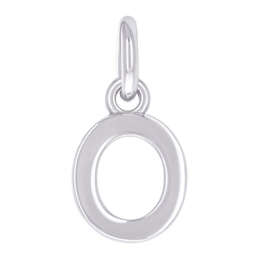 925 Sterling Silver Initial Pendant "O"