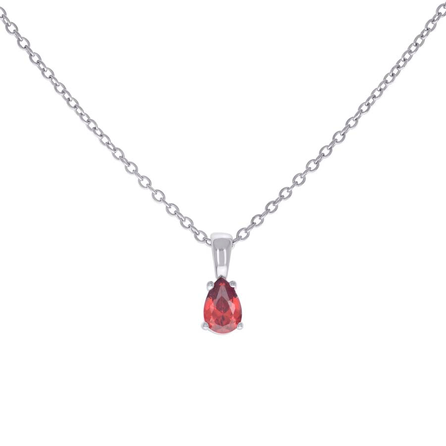 925 Sterling Silver Cz Necklace 16"+2"