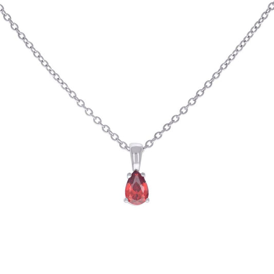 925 Sterling Silver Cz Necklace 16"+2"