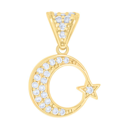 10Kt Gold Cz Pendant