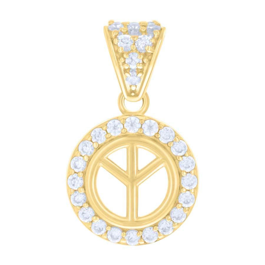 10Kt Gold Cz Pendant