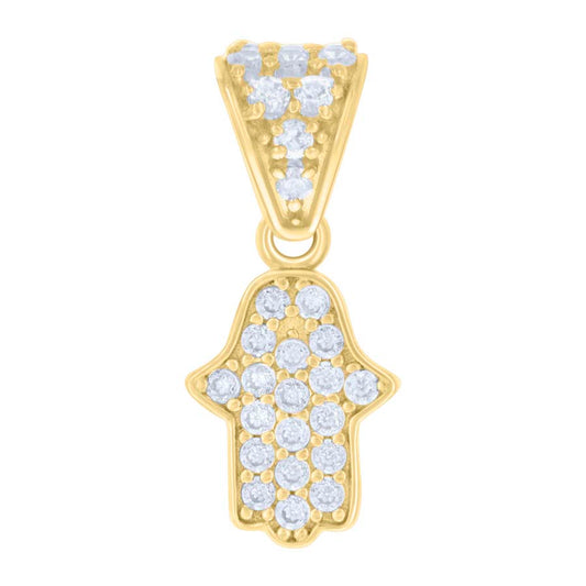 10Kt Gold Cz Pendant