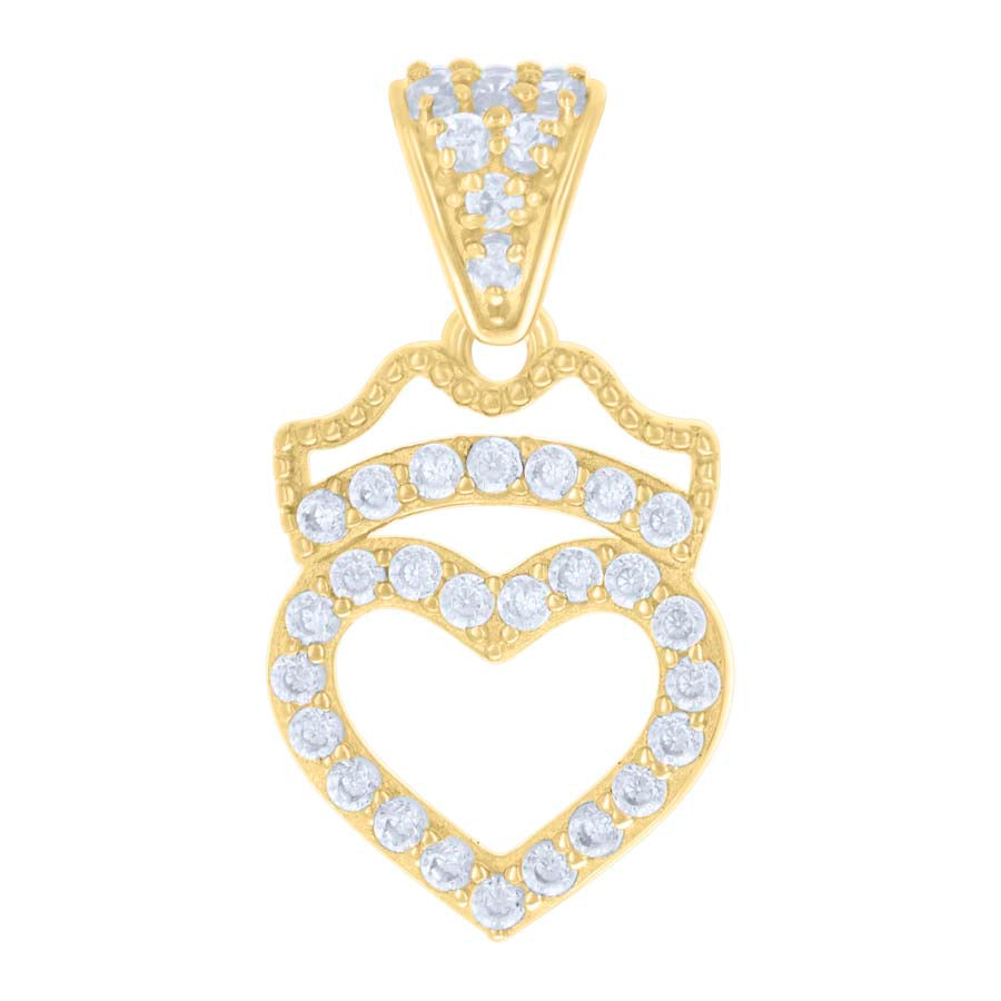 10Kt Gold Cz Pendant