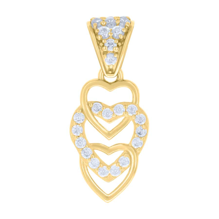 10Kt Gold Cz Pendant