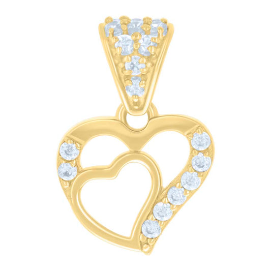 10Kt Gold Cz Pendant