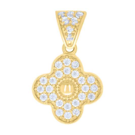 10Kt Gold Cz Pendant