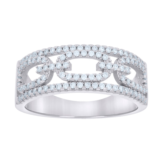 925 Sterling Silver Moissanite Ring