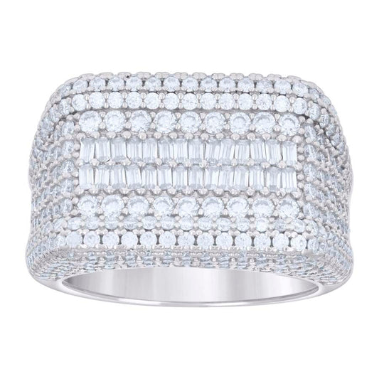 925 Sterling Silver R:3.83Ctw, B:0.79Ctw Moissanit