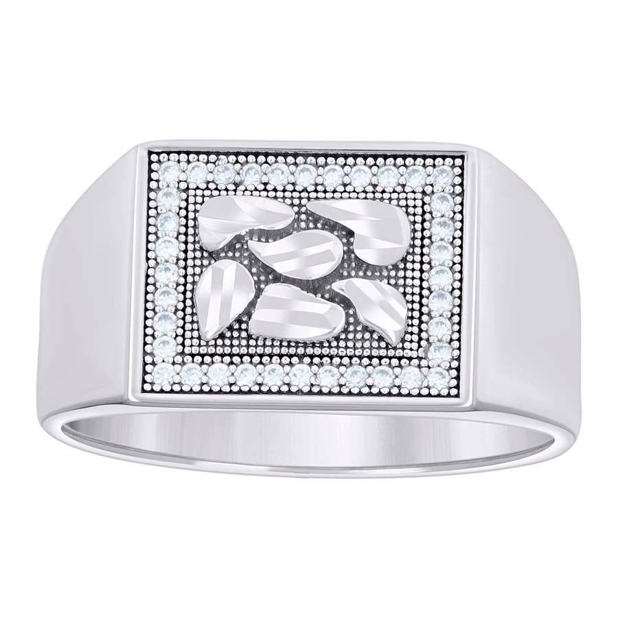 925 Sterling Silver Cz Ring S8-S13