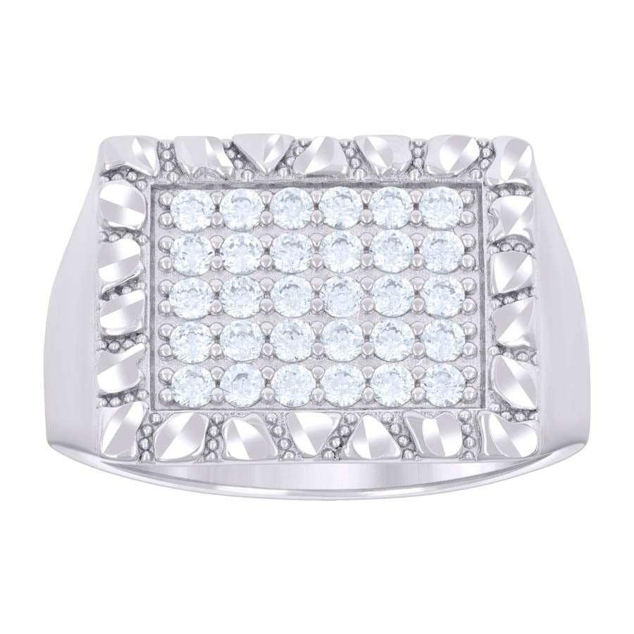 925 Sterling Silver Cz Ring S8-S13