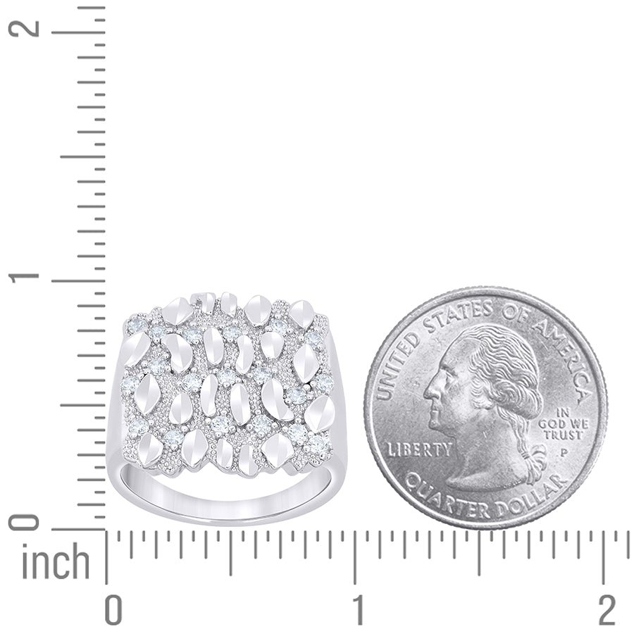 925 Sterling Silver Cz Ring S8-S13