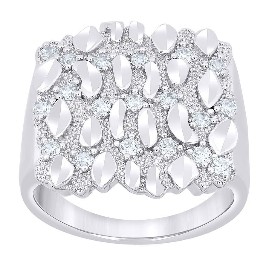 925 Sterling Silver Cz Ring S8-S13