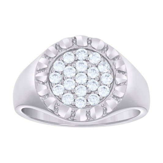 925 Sterling Silver Cz Ring S8-S13