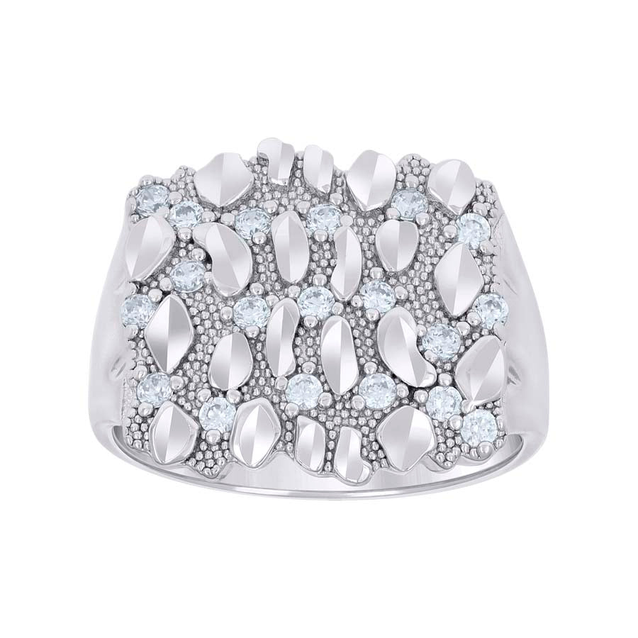 925 Sterling Silver Cz Ring S8-S13