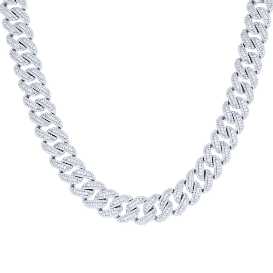 925 Sterling Silver Moissanite Chain 14mm-8.5"-22"