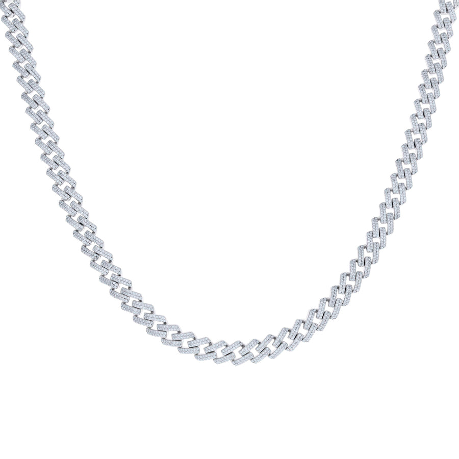 925 Sterling Silver Moissanite Chain 7mm