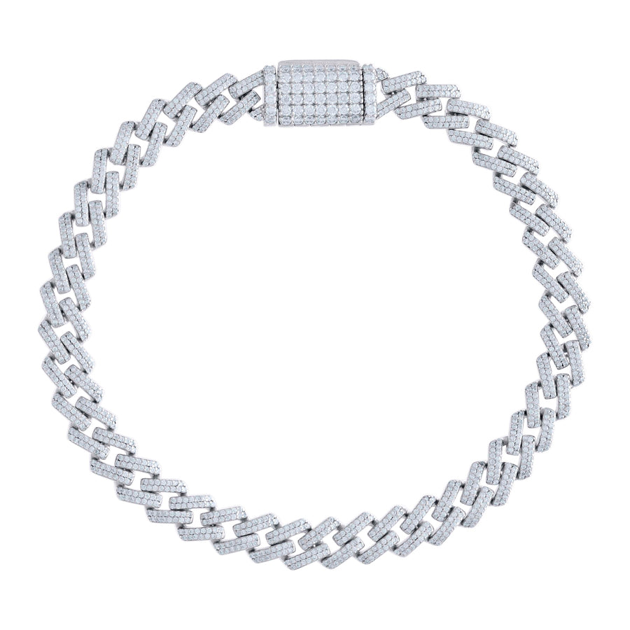 925 Sterling Silver Moissanite Chain 7mm