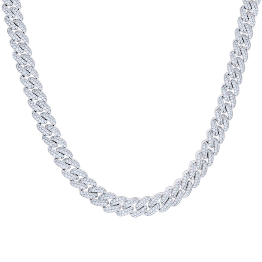 925 Sterling Silver Moissanite Chain 9mm