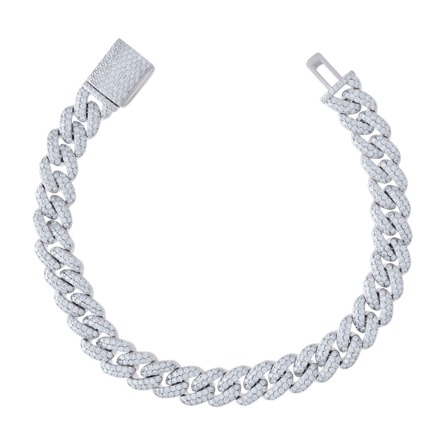 925 Sterling Silver Moissanite Chain 9mm