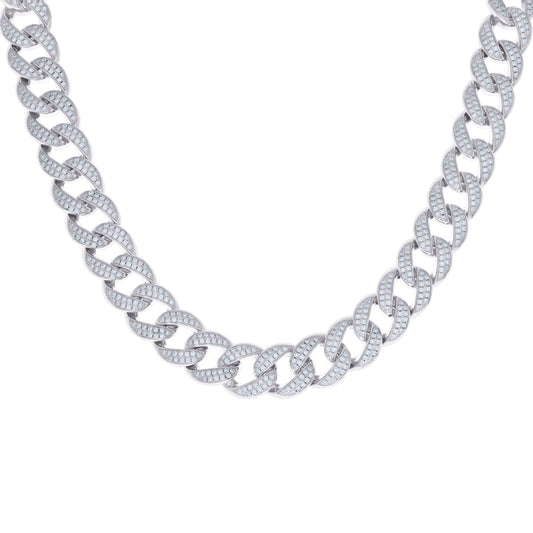 925 Sterling Silver Moissanite Miami Cuban 14mm