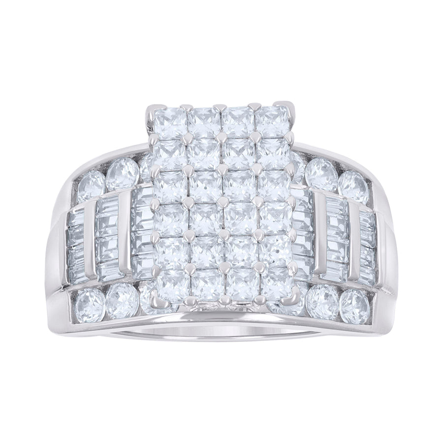 925 Sterling Silver Cz Ring S7-S9